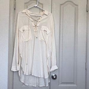 Long sleeve sheer blouse. NWOT.
